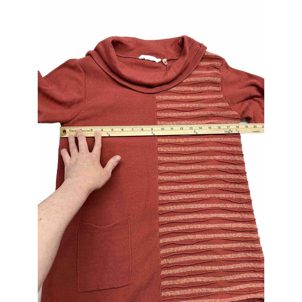 Soft Surroundings‎ Womens Sweater Size M Salmon Pink Lyrical Cowl Neck - Picture 4 of 7